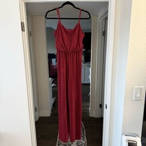 red forever 21 jumpsuit